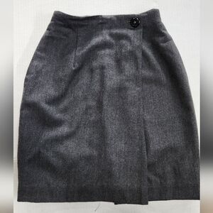 Jones New York Elegant Gray Women's Skirt Wool Size 2p